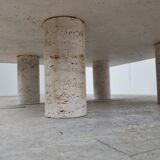 Angelo Mangiarotti Travertine Coffee Table for Up&Up, Italy