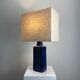 Danish blue ceramic table lamp by Désirée Stentoj, 1960.
