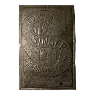 Plaque publicitaire Singer