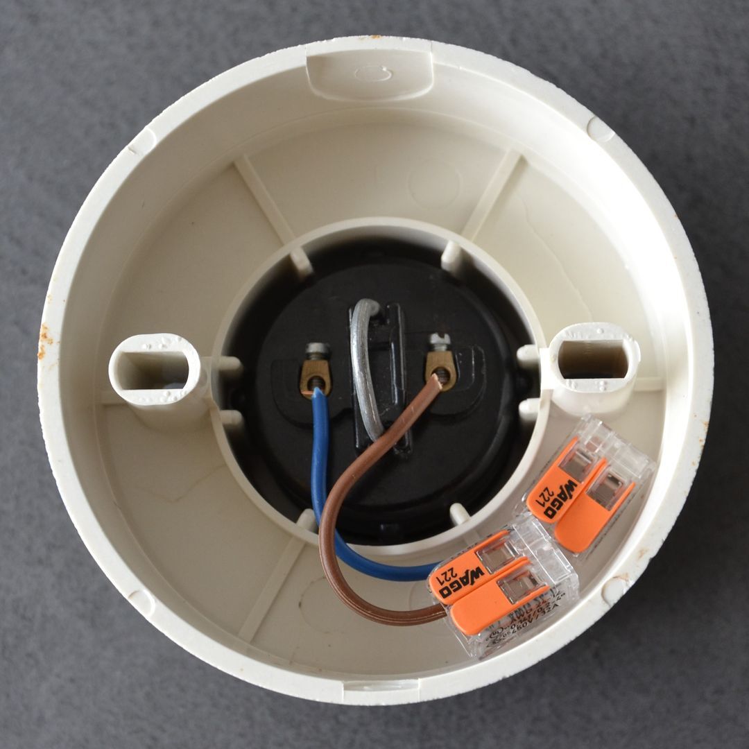 Vintage white ball wall lamp - Bauhaus inspired design