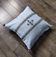 Sky blue Berber cushion in cotton