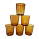 Lot de 6 verres ambré 70