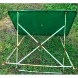 Old folding iron garden table