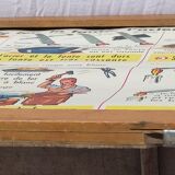 Frame and old pedagogical and school poster