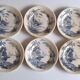 Set de 6 assiettes de faience de Gien vers 1880 décor Vue d'Orient