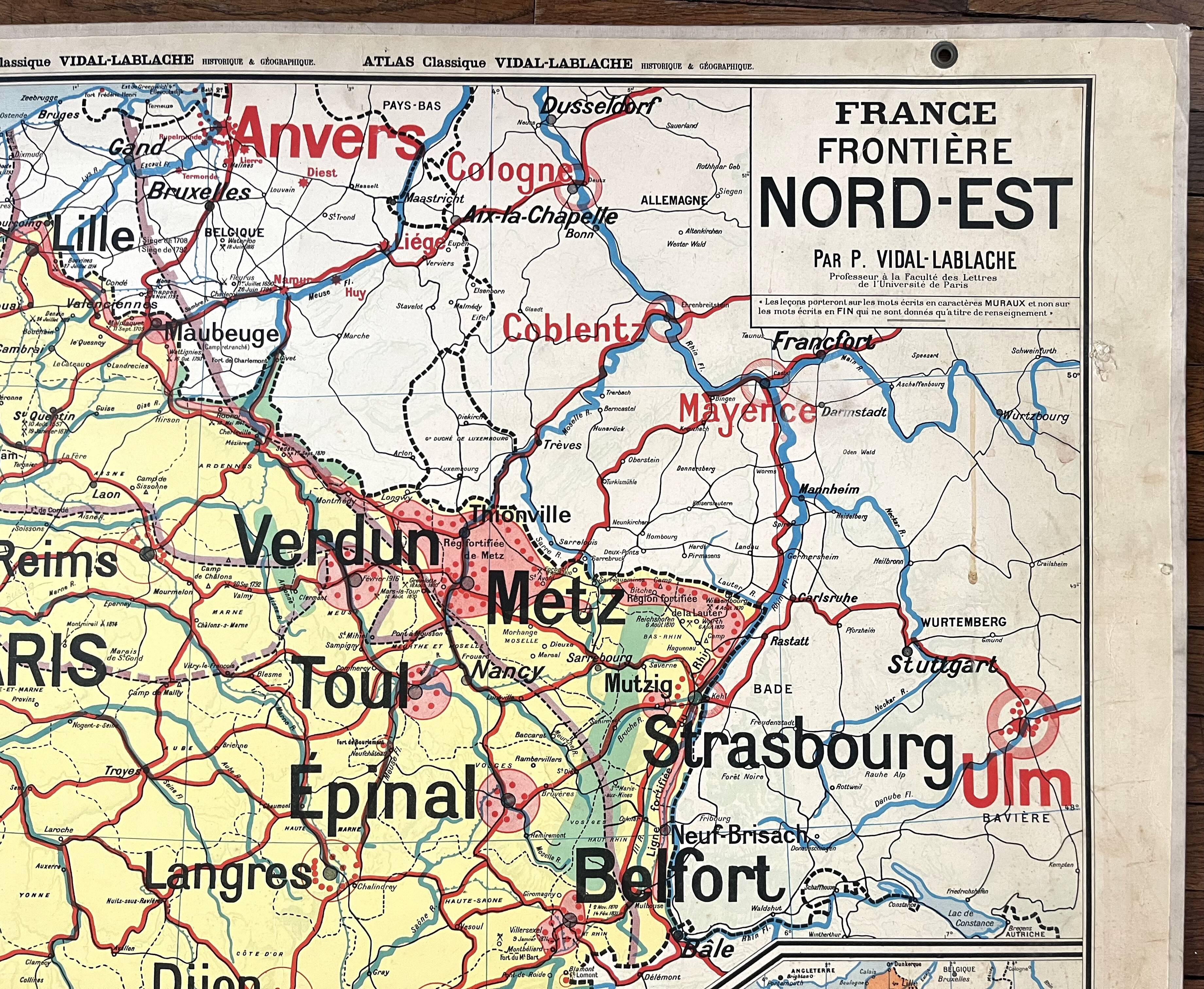 Old school map Vidal-Lablache 10, T26, 1930 - Military divisions