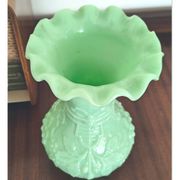 Vase en verre opalin Art Nouveau Portieux Vallerysthal