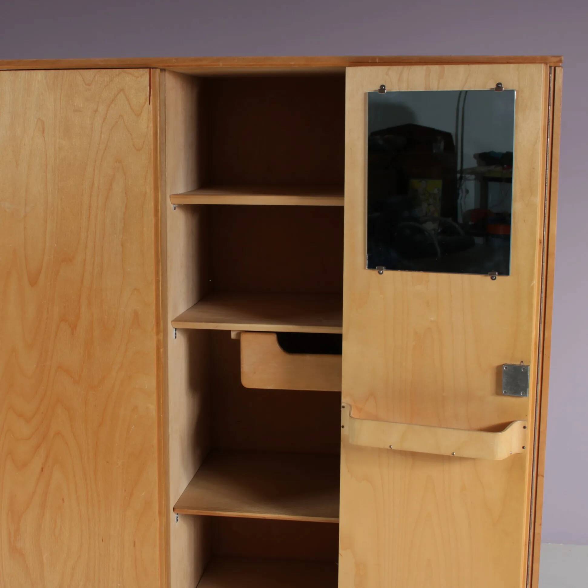 1950s “KB04” wardrobe by Cees Braakman for Pastoe, Netherlands