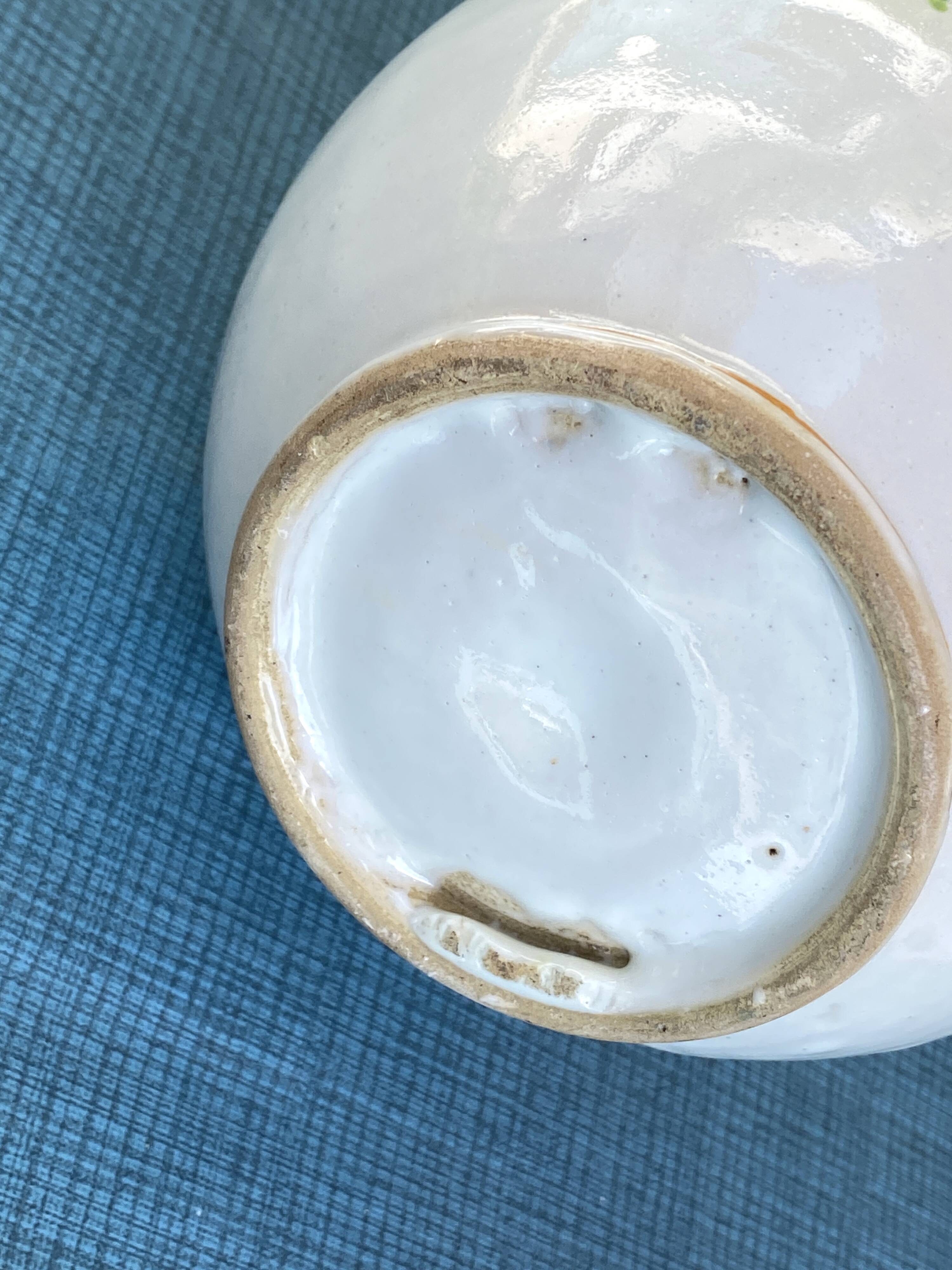 Antique hand-painted glazed ceramic vase