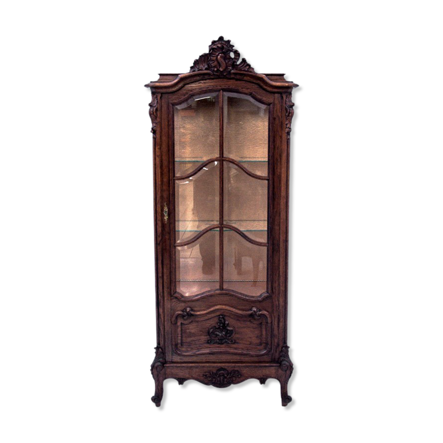 Oak display cabinet, France, around 1900. Antique.