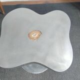 Stainless steel/agate/aluminum side table