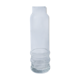 Transparent glass vase