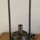 Superb table lamp base in raw metal with an industrial style.