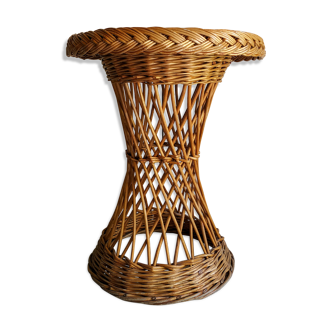 Small antique wicker table