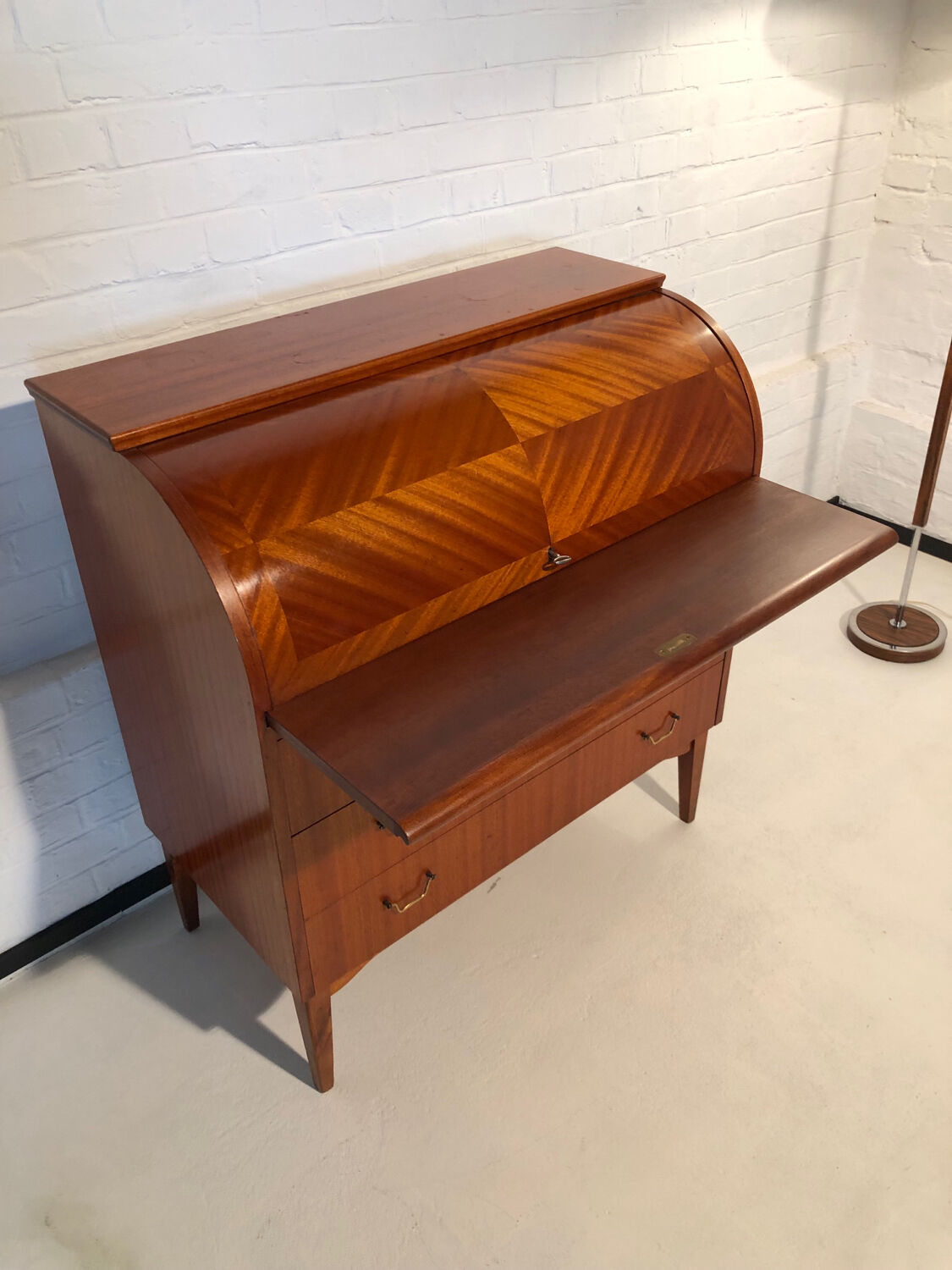 Scandinavian cylinder desk / secretary by Egon Ostergaard circa 1960