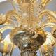 Murano glass chandelier, 6 arms, early 20th century