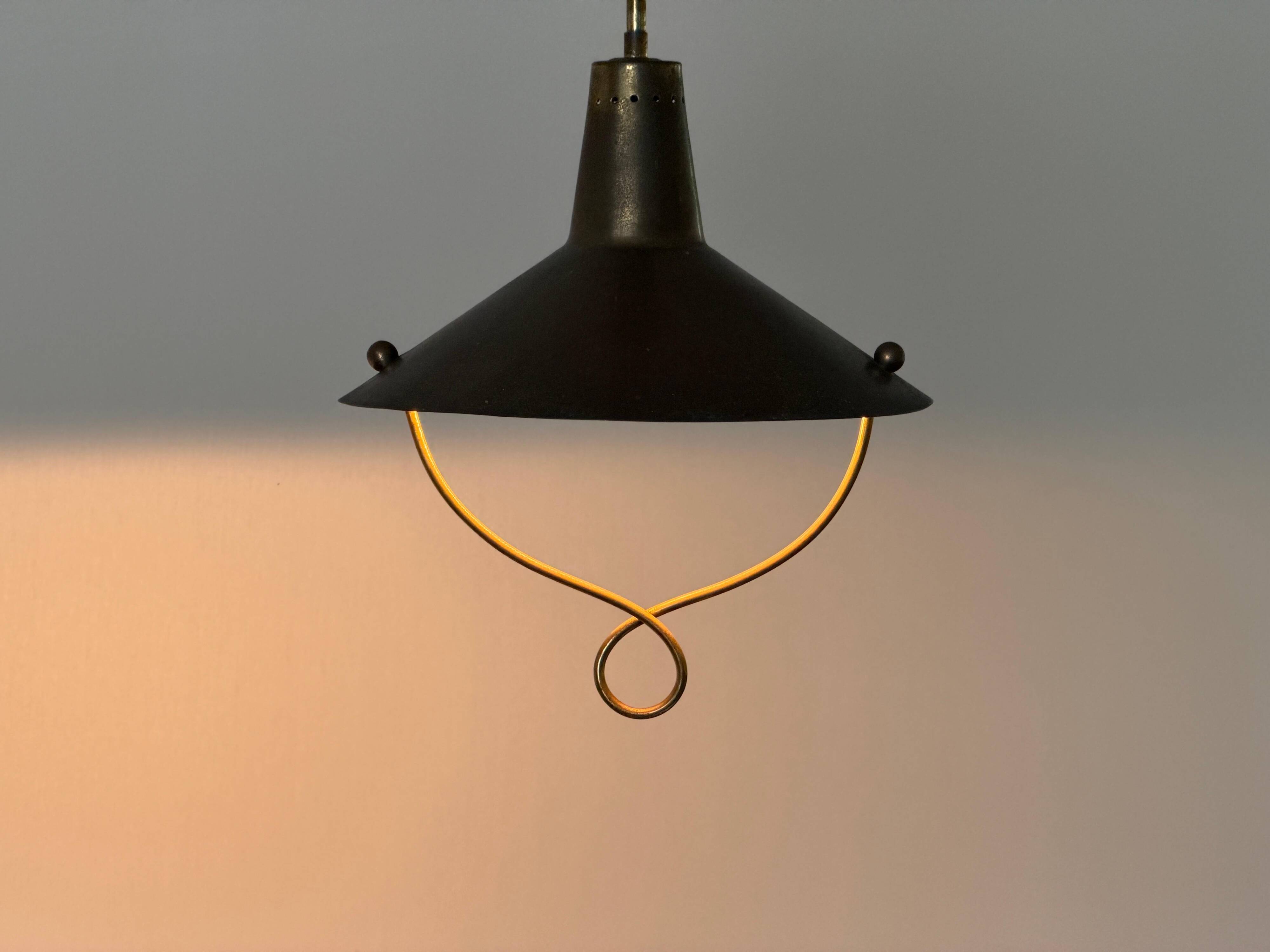 Modern brass ceiling light from the mid-century, 1950s, Italy.