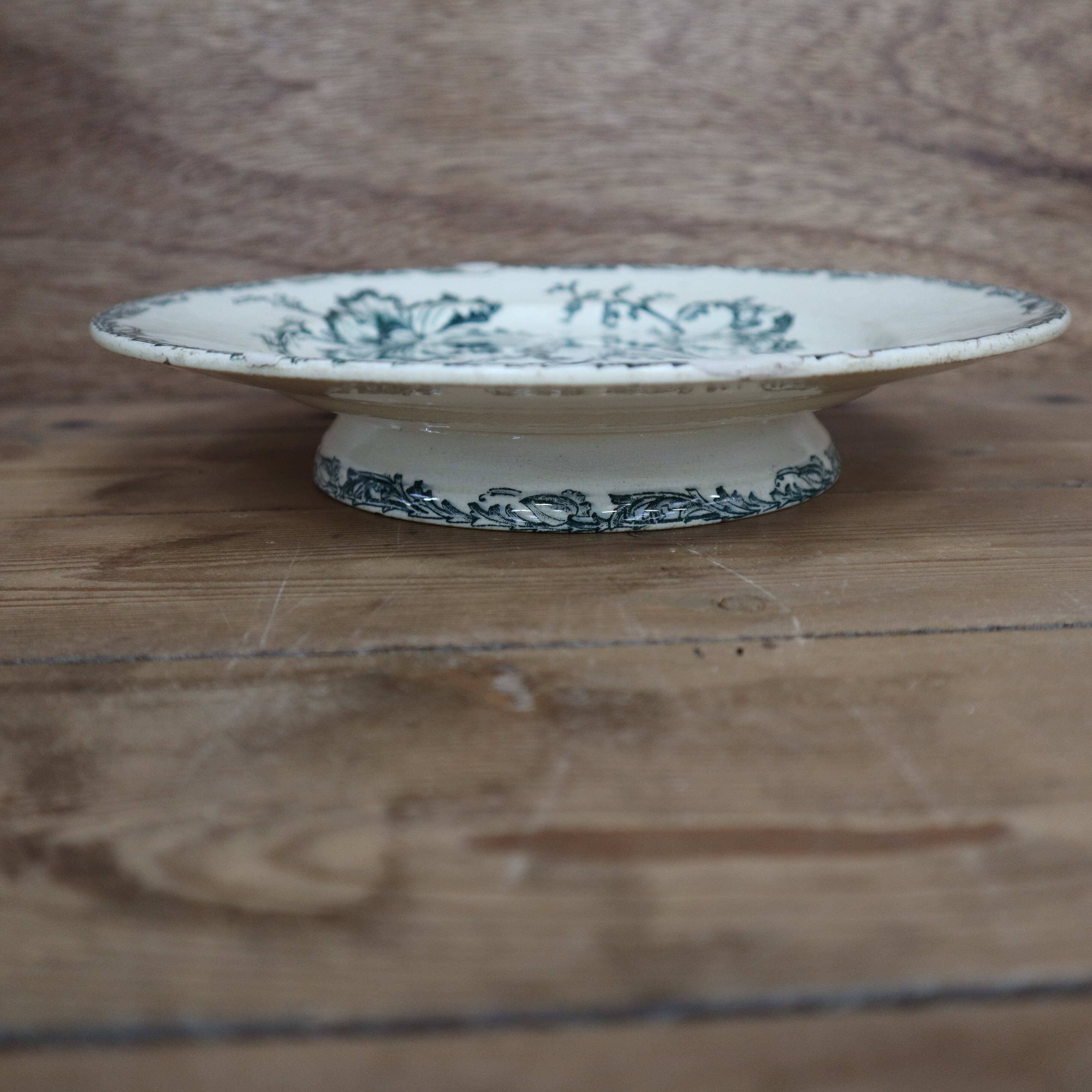 Thistles footed dish/compotier DATURA model (Jules VIEILLARD Bordeaux)