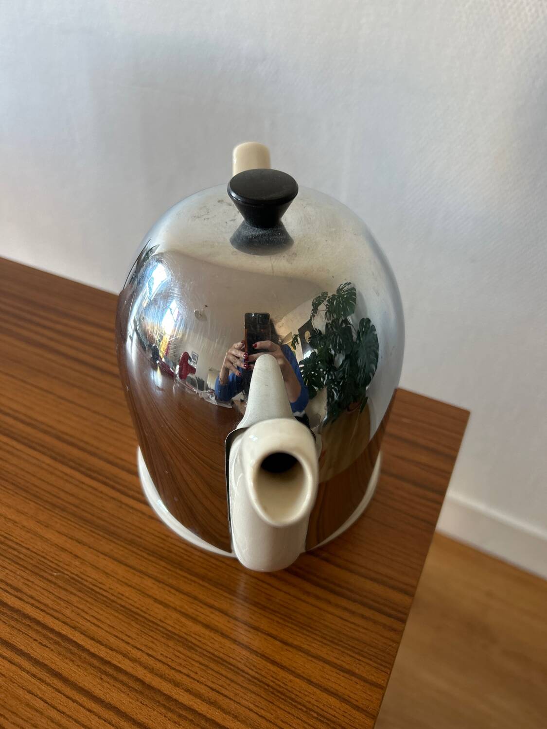 Salam Thé 57 teapot in stainless steel and earthenware