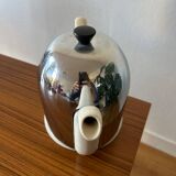 Salam Thé 57 teapot in stainless steel and earthenware