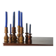 Scandinavian Wooden Candleholders, Set of 7