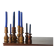 Scandinavian Wooden Candleholders, Set of 7