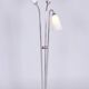 Czech Art Deco Floor Lamp in Chrome, Opal Glass and Lacquered Wood, 1930s