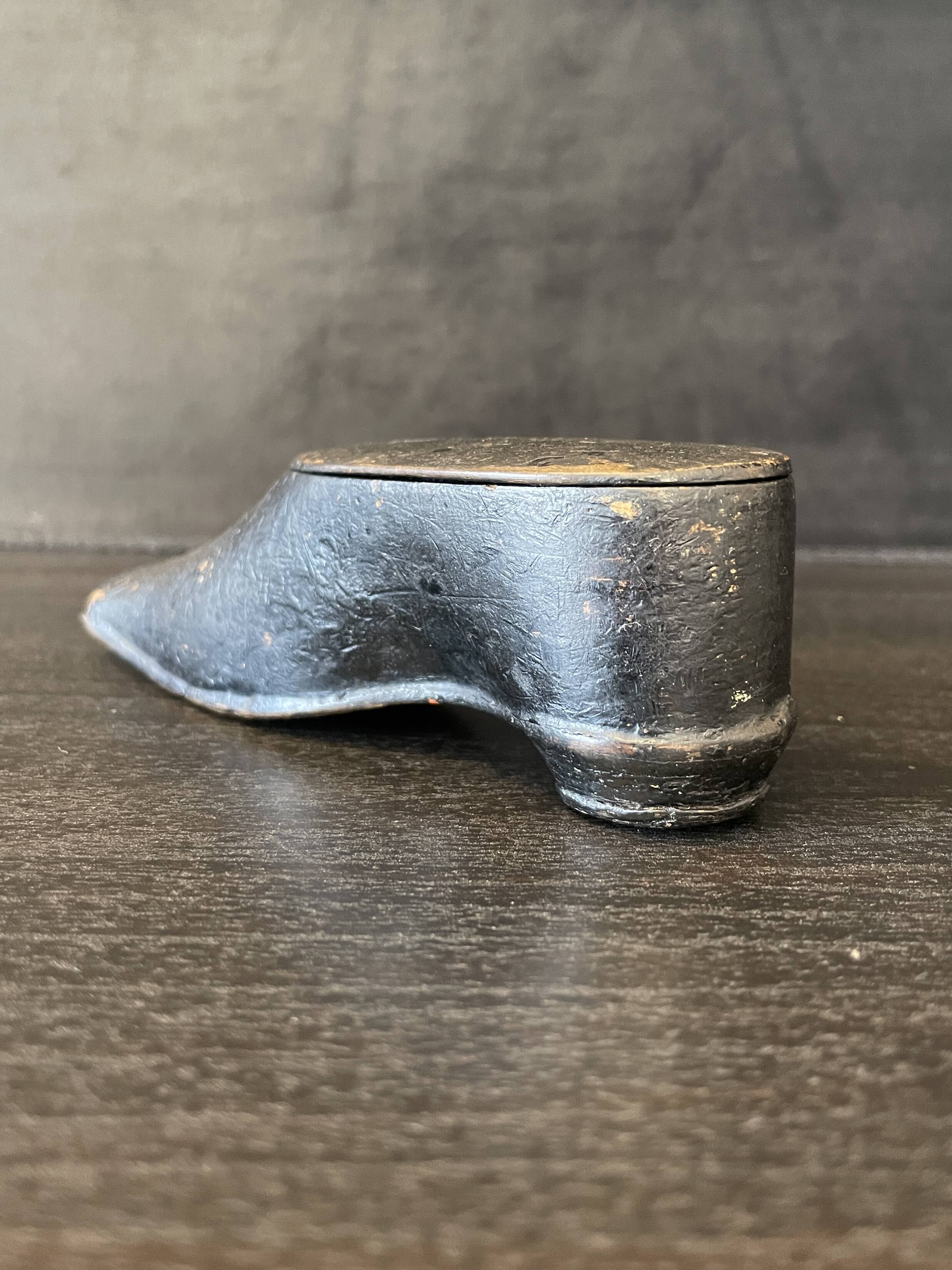 Victorian miniature shoe snuff box, 19th century, (1850, England)