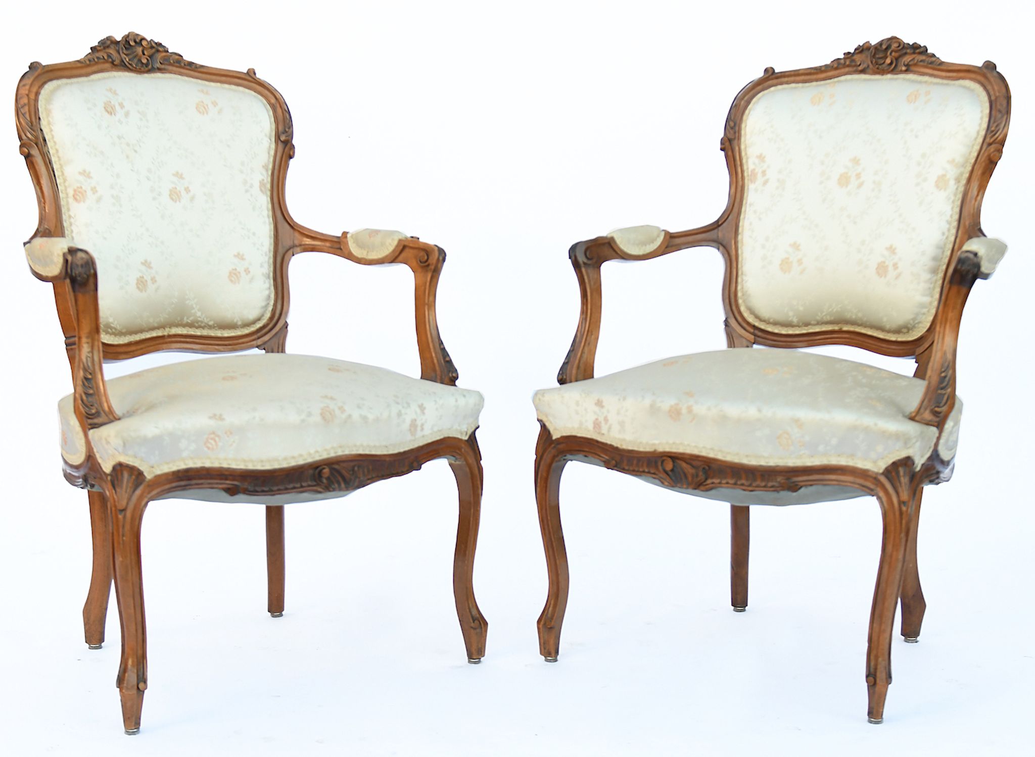 Carved wooden living room in Louis XV style