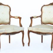 Carved wooden living room in Louis XV style