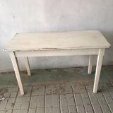 White wooden table