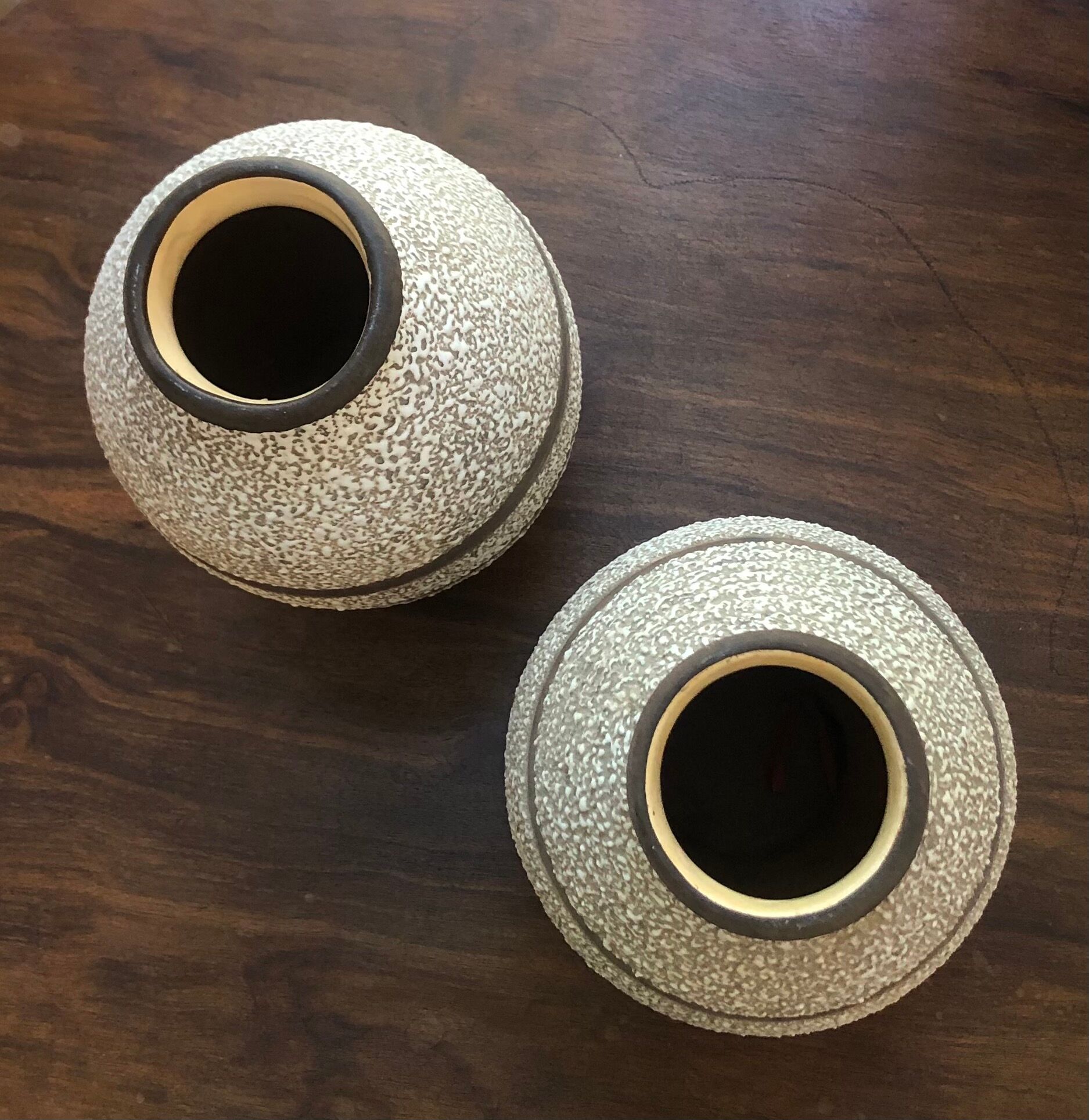 Pair of Art Deco vases signed ODYV