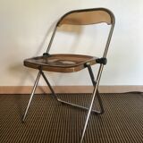 Vintage folding chairs smoked Plexiglas