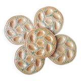 5 Orfinox majolica oyster plates