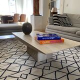 Travertine coffee table, 1980
