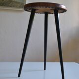 Table d'appoint, bout de canapé, petit guéridon tripode 1950