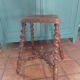 Wooden stool with turned legs