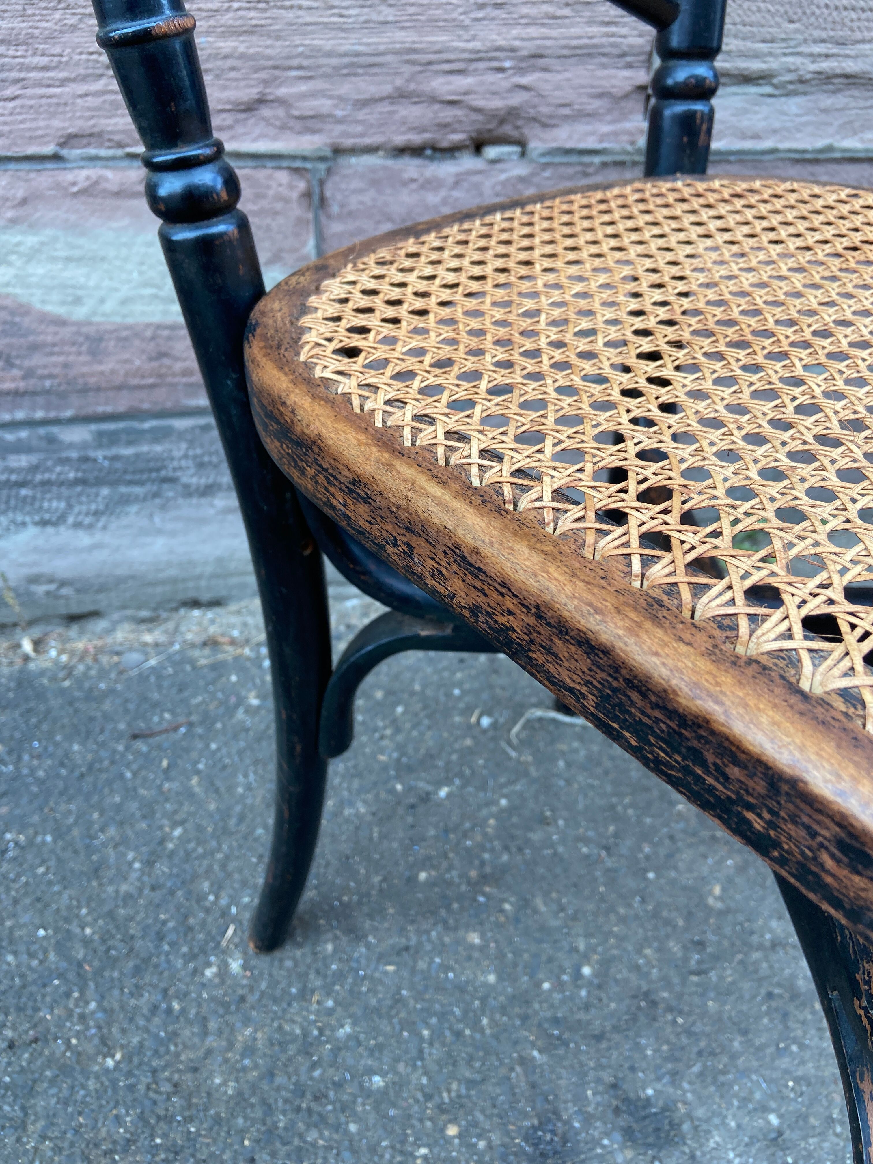 Rare Viennese bistro chair curved wood 1900