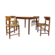Extendable table by Gustav Bahus with 4 chairs by Peter Hvidt
