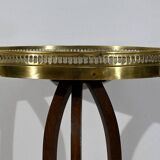 Small Mahogany Pedestal Table, Louis XVI Style – 1900