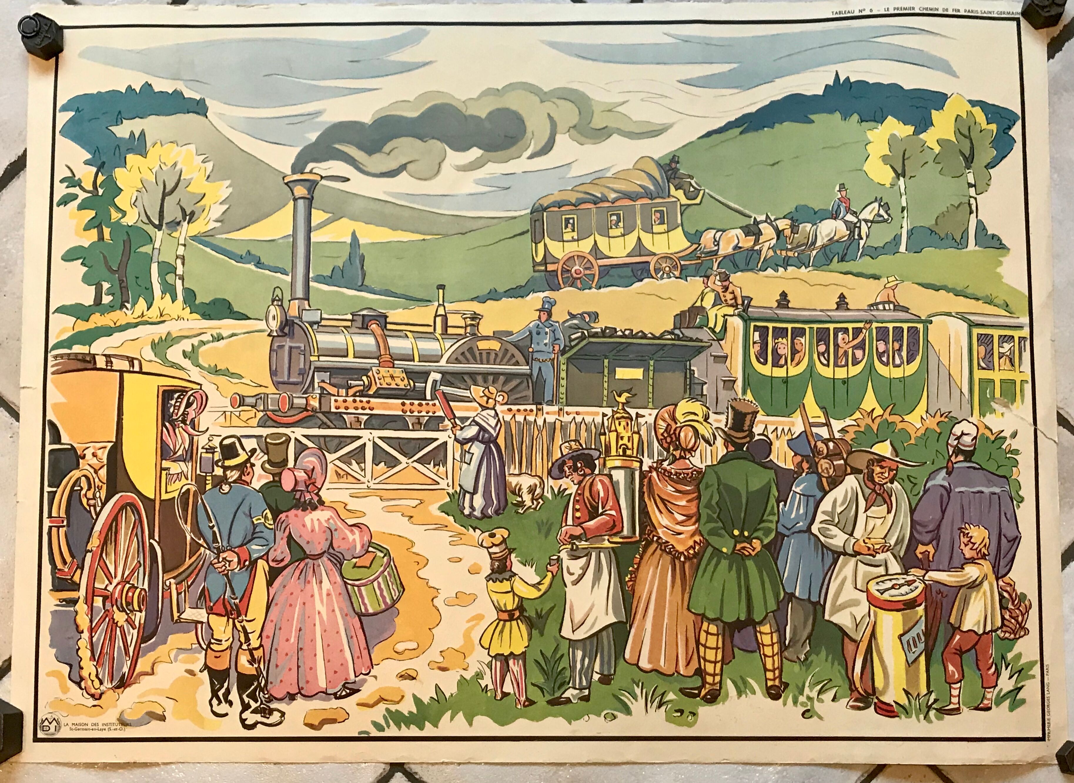 Educational school poster history - Maison des Instituteurs 50s