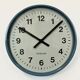 Grey Industrial Italien Wall Clock from Fratelli Solari Udine, 1970s