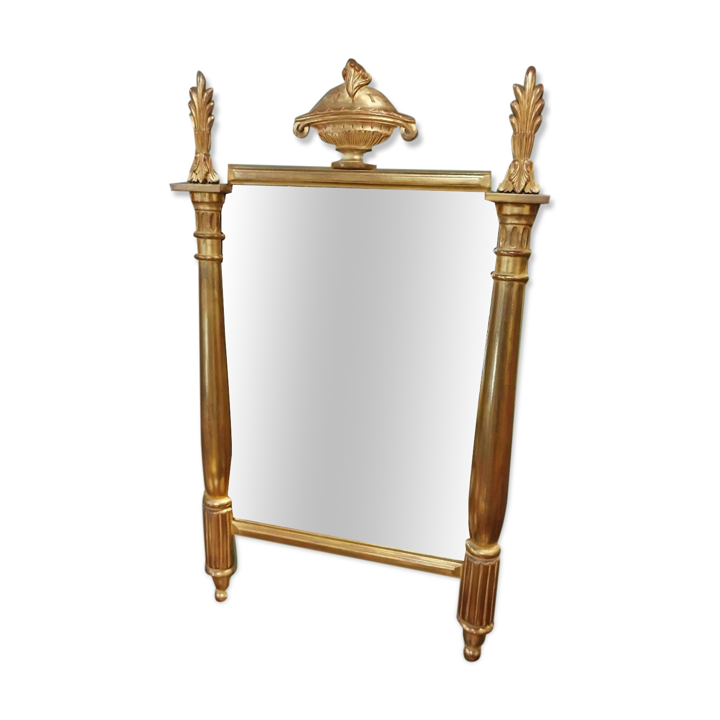 Empire style mirror with double patina