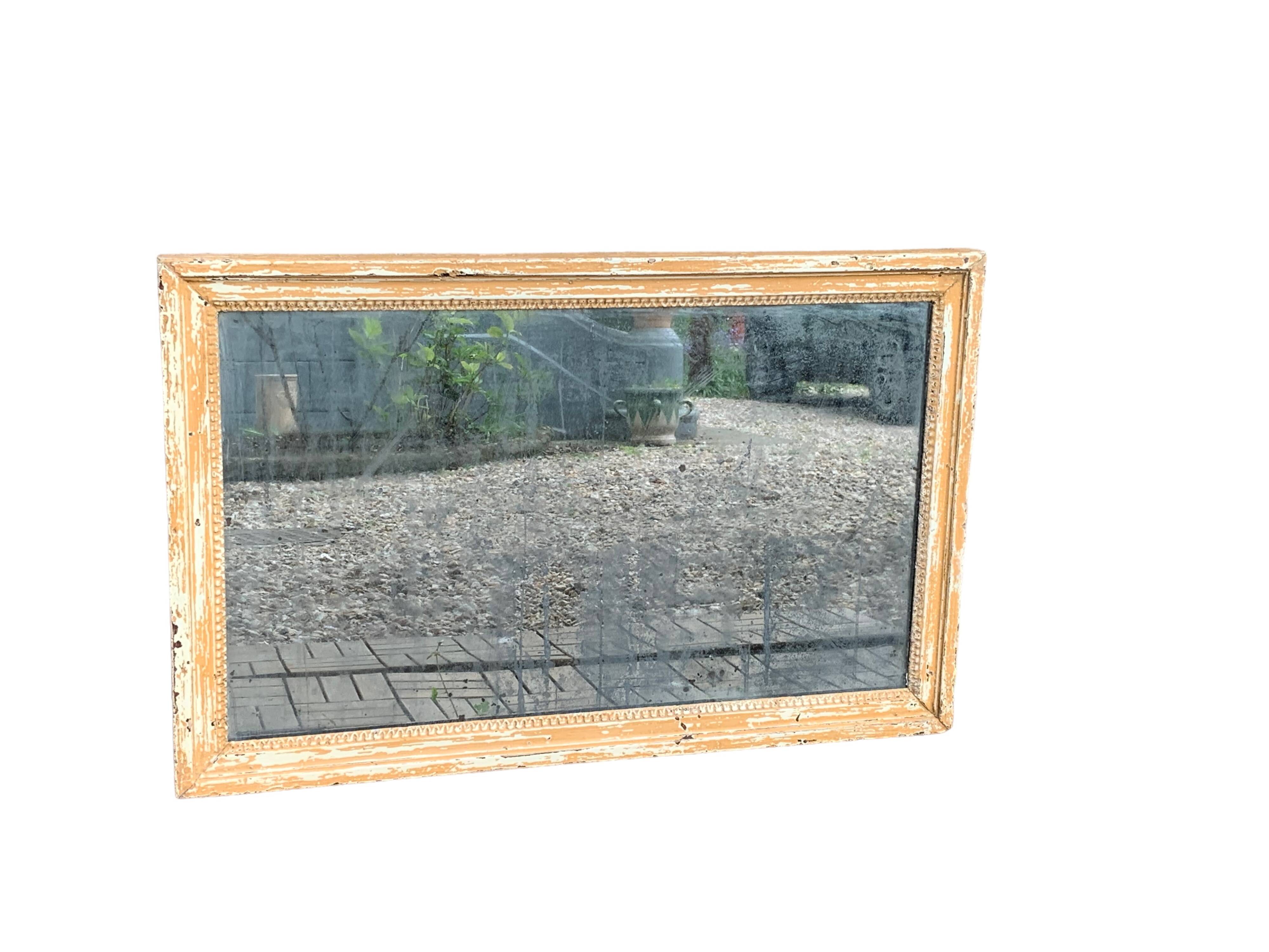 19th century mercury mirror patinated trumeau