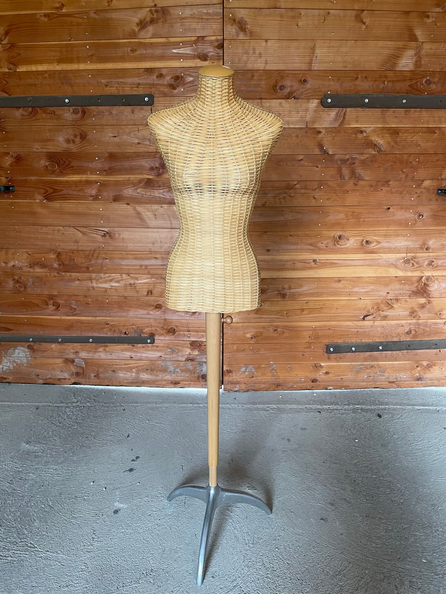 Vintage rattan mannequin