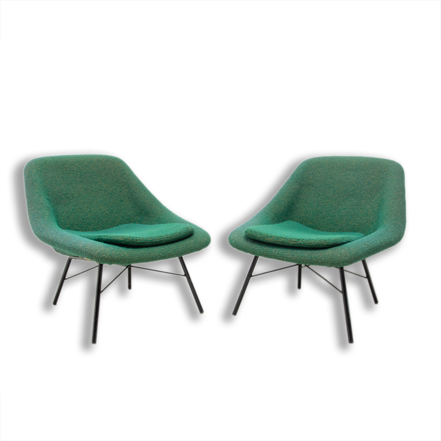 Pair of midcentury lounge chairs by Magda Sépová, produced by TON, 1960´s
