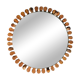 Round mirror edge handcrafted wood petals