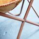 Set of 2 vintage Butterfly chairs in brown leather with a metal frame.