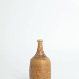 Small MidCentury Scandinavian Modern Collectible Honey Brown Stoneware Vase by Gunnar Borg, Set of 4