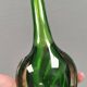 Handmade Murano vase in green and transparent. Estimated 1970-1980